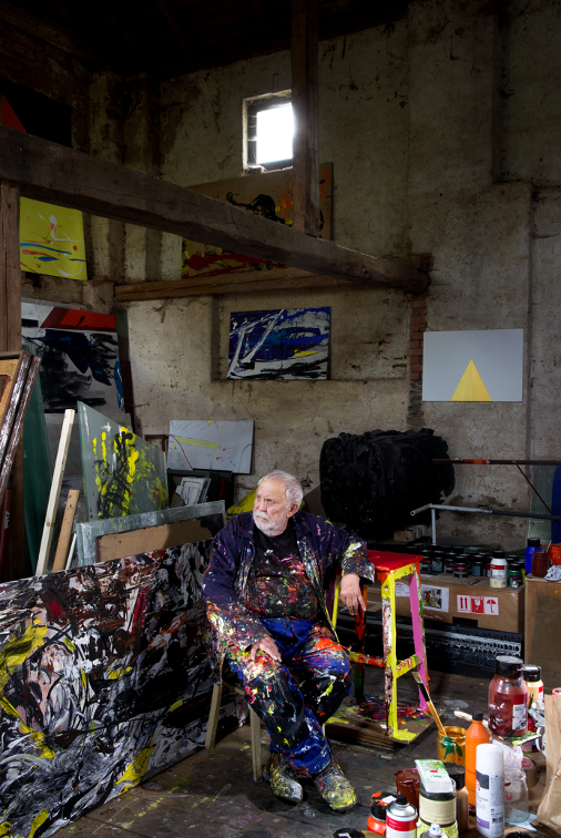 Vladimír Kopecký in his studio in 2021, photo Gabriel Urbanek