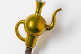 Richard Meitner - Schizzi selvaggi 4 (Gold Pitcher Bulb) - Blown mirrored glass, stoving lacquer, iron - 38 × 31 × 17 cm - unique piece