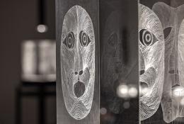 P. Martinuzzi (Venezia, 1933 – 2015), detail of Untitled, 1994, Unique piece, Clear optical glass, cut by hand and engraved with diamond pen by the artist, 20 x 24 x 29 cm, ph. Enrico Fiorese