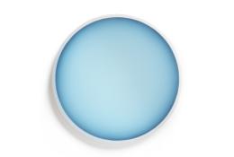 pale blue dot ii, 2021.Kilnformed and cut glass. 46 × 46 × 2.5 cm.