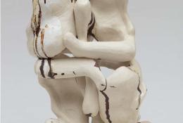 Paul Noble, HFOURM, Glazed ceramic, travertine base, 39x30x16cm, ph Lucy Dawkins