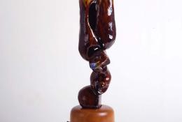 Paul Noble, nine, 2006-7, Glazed ceramic, pear base, 64x20x20cm, Courtesy the artist