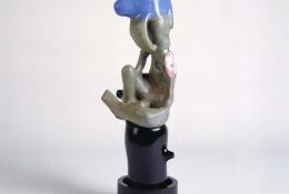 Paul Noble, twelve, 2006-7, Glazed ceramic, pear base, 42x30x30cm, Courtesy the artist