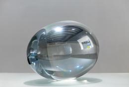 Václav Cigler: GEOMETRIE  Clear Plated Grey Blue Egg  Optical glass  ph. Enrico Fiorese