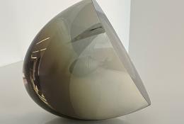 Vaclav Cigler (Vsetín CZ, 1929 - Prague CZ, 2026), Clear Plated Titan Half Egg, Unique piece, Prague, 1970-2023, Cast and hand-ground optical glass, vacuum metal plating