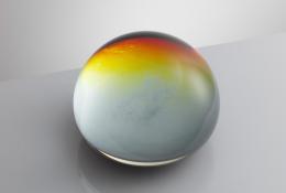 Vaclav Cigler (Vsetín CZ, 1929 - Prague CZ, 2026), Panorama III, Unique piece, Prague, 1970-2020, Cast and hand-ground clear optical glass,vacuum metal plating