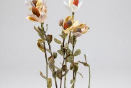 Lilla Tabasso (Milan IT, 1973), Marble series, Unique pieces, Milan, 2025, Murano glass lamp-worked by the artist, marble