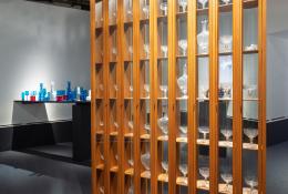 Martin Szekely  Glass Cabinet  1996  Cedarwood and hand-blown curved glass  ph. Enrico Fiorese