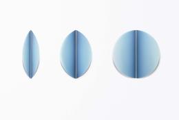 Jessica Loughlin  cerulean cycles (3part)  2022  Fused and coldworked glass  ph. Grant Hancock 